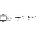 Roca Tura A327691000 檯上洗手盆：矩形設計、可持續材質、無龍頭孔